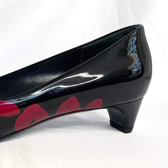 Louis Vuitton x Stephen Sprouse Black and Pink Graffiti Kitten Heels - Picture 6 of 7
